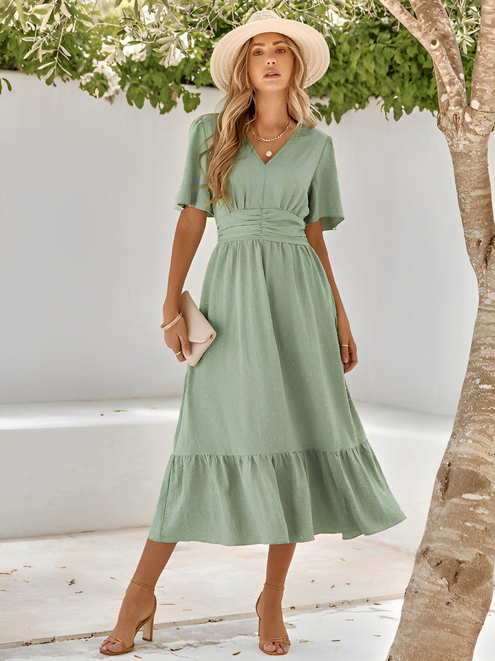 Elegant Wrap Maxi Dress with Belt for Women