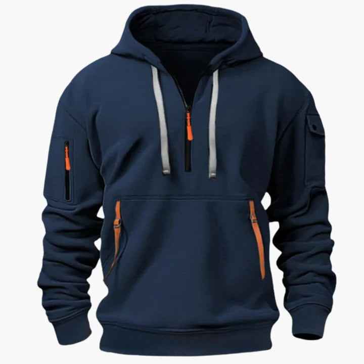 Men's Versatile All-Season Utility Hoodie Dark Blue
