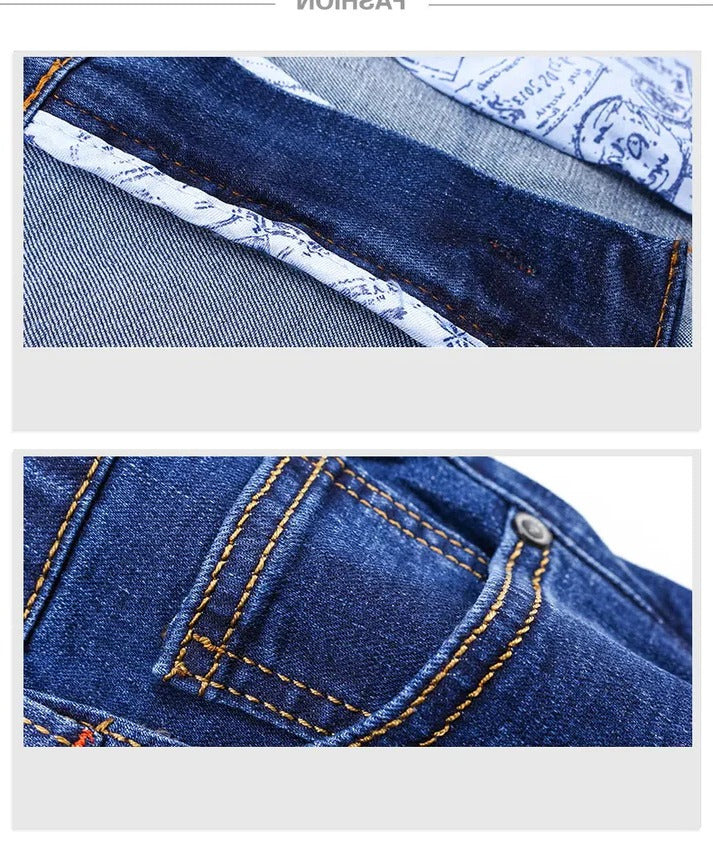 Men's Slim-Fit Stretch Denim Pants