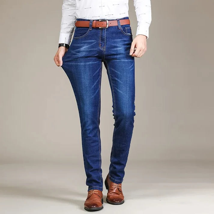Men's Slim-Fit Stretch Denim Pants Blue