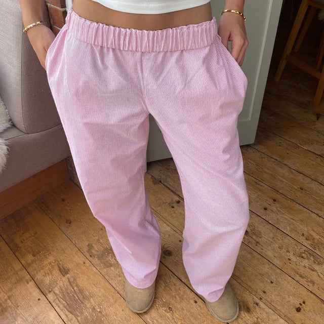 Women's Lightweight High Waist Wide Leg Pants with Elastic Waistband