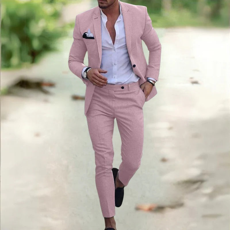 Men's Tailored Two-Piece Suit Rose