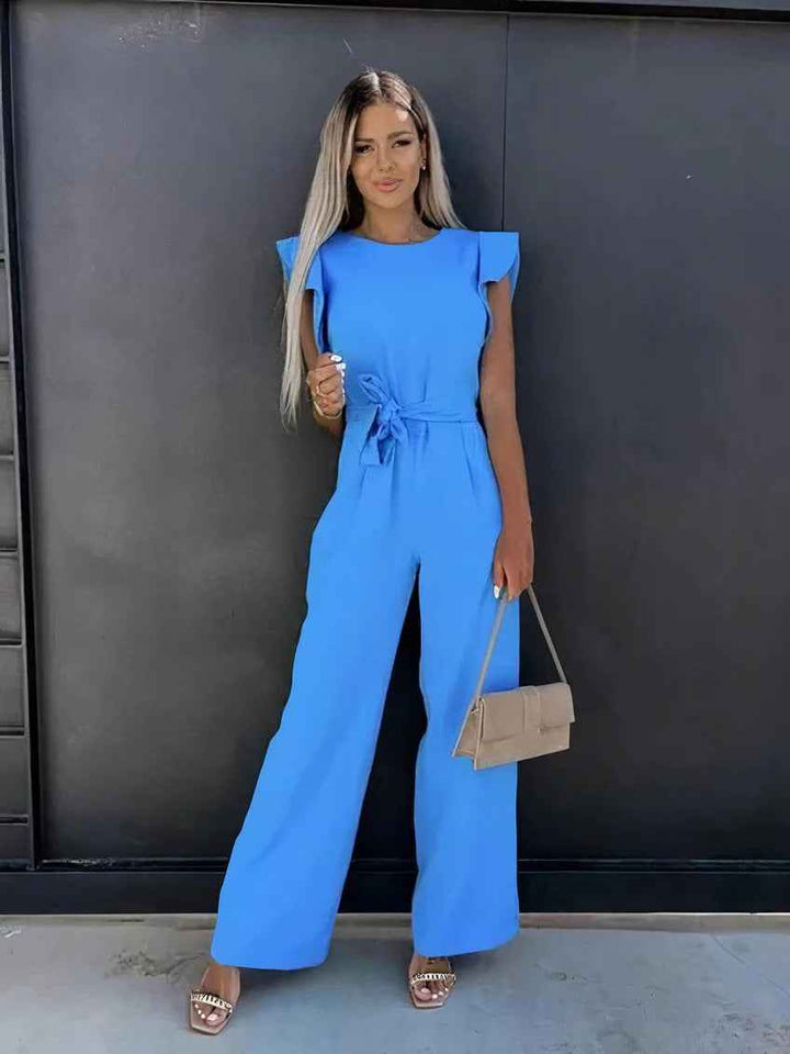 Women's Casual Short-Sleeve Jumpsuit
