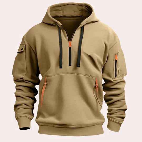 Men's Comfortable Casual Hoodie Khaki