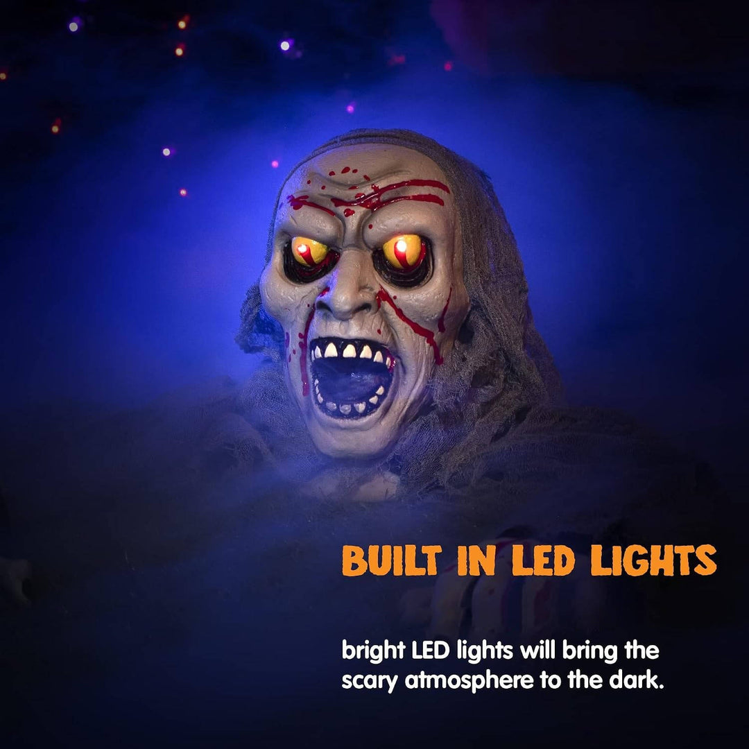 Halloween's Light-Up Zombie Groundbreaker with Creepy Sound & IR Sensor