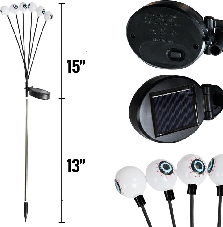 Halloween's 4 Pack Solar LED Lights for Outdoor Yard and Garden Decor