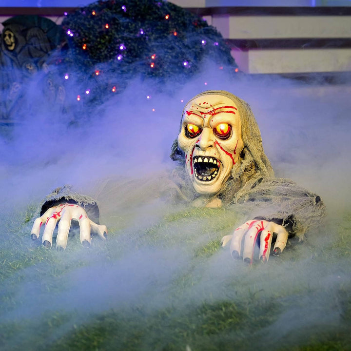 Halloween's Light-Up Zombie Groundbreaker with Creepy Sound & IR Sensor