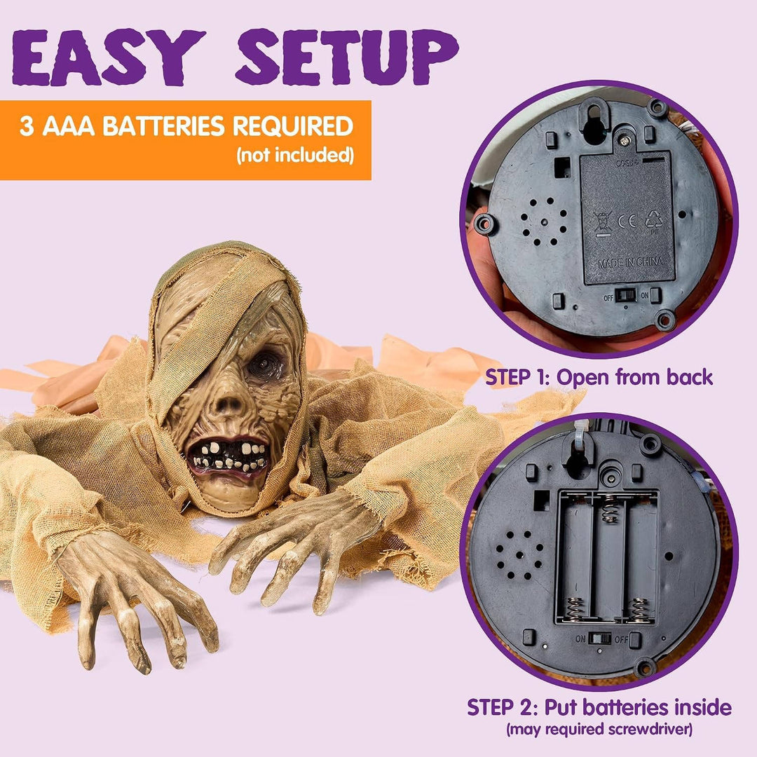 Halloween's Light-Up Zombie Groundbreaker with Creepy Sound & IR Sensor