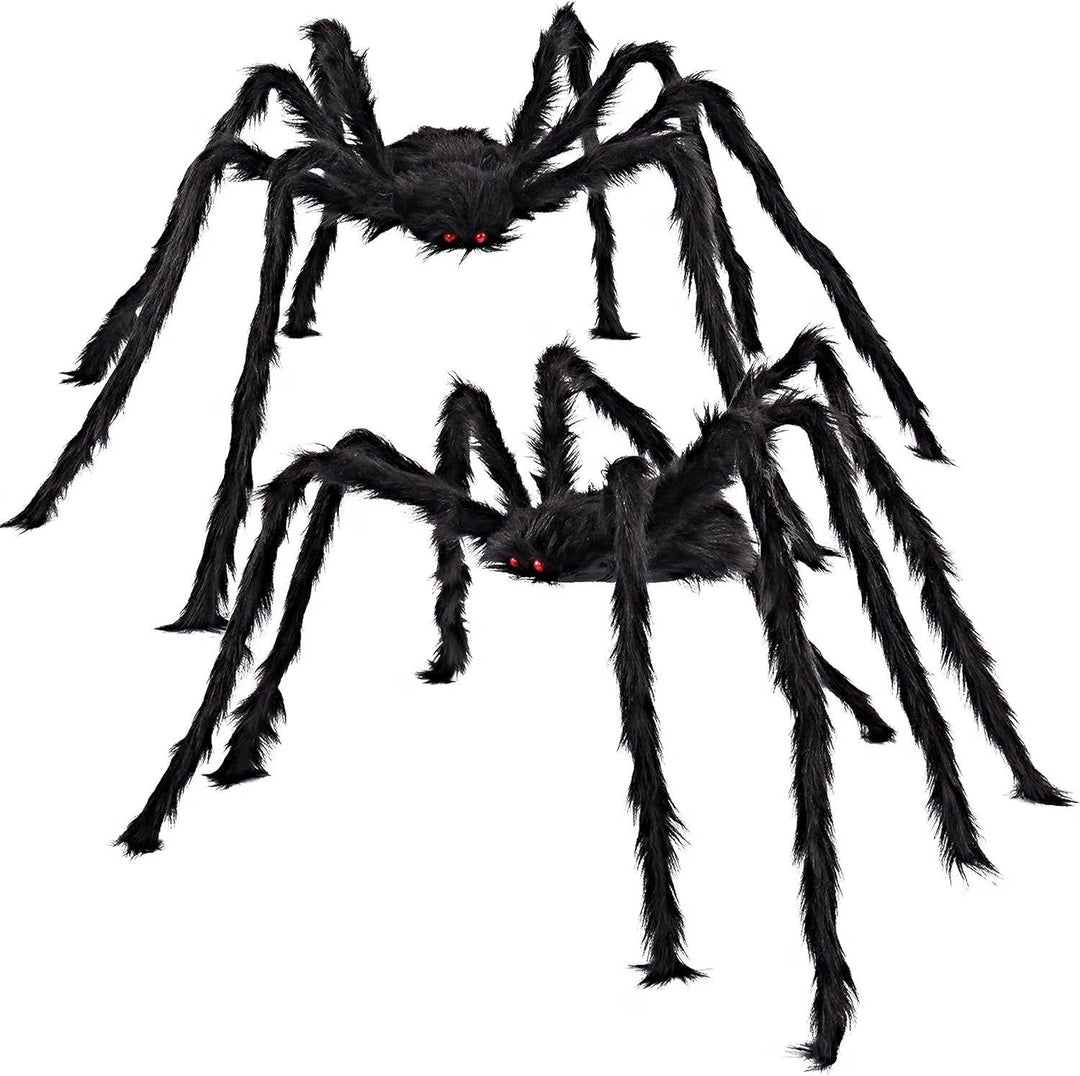 Halloween's 5 FT Giant Black Spider Decorations - 2 Pack for Parties