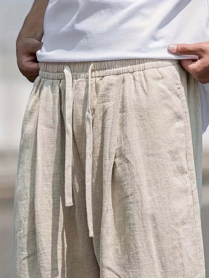 Men's Relaxed Fit Linen Trousers