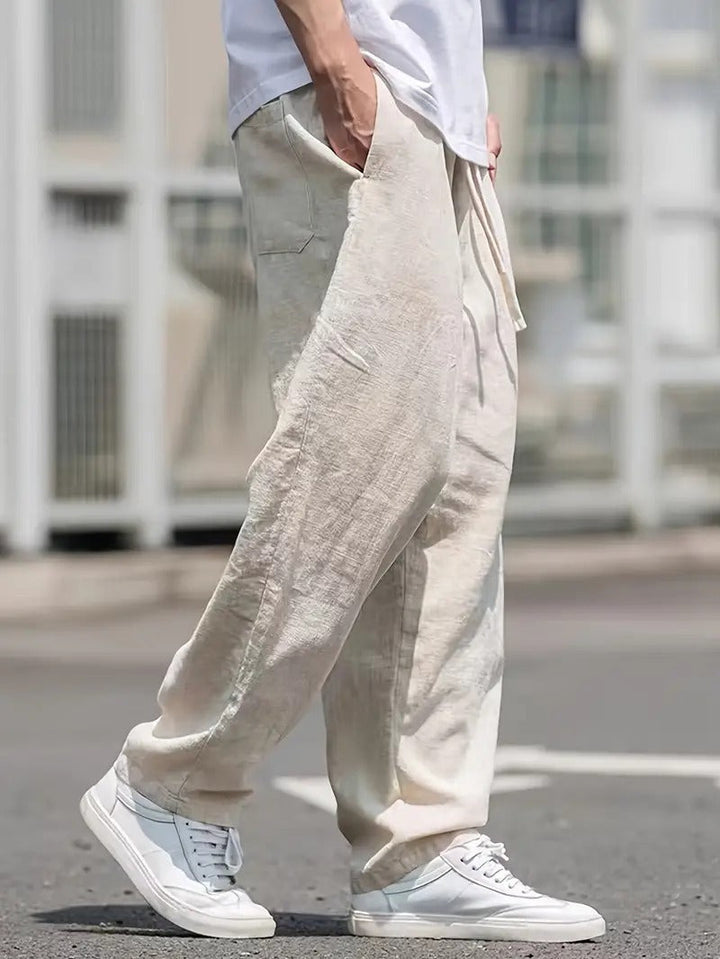 Men's Relaxed Fit Linen Trousers