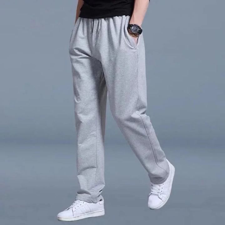 Men's Moisture-Wicking Cotton Polyester Sweatpants with Side Pockets Light gray