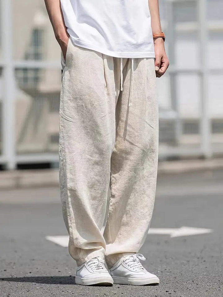 Men's Relaxed Fit Linen Trousers