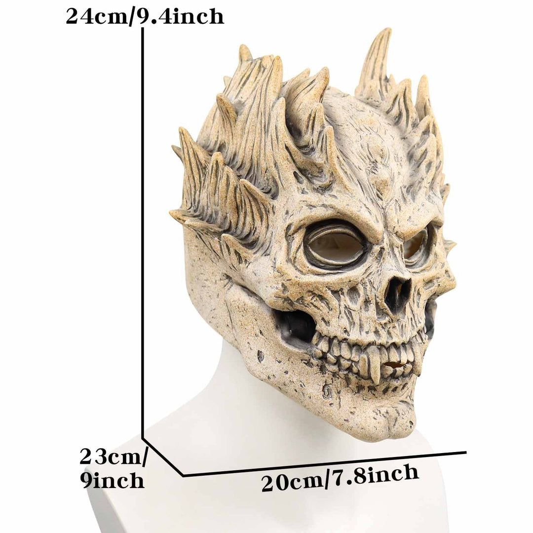 Halloweens helhoved-skeletmaske med eksklusivt latexdesign til cosplay