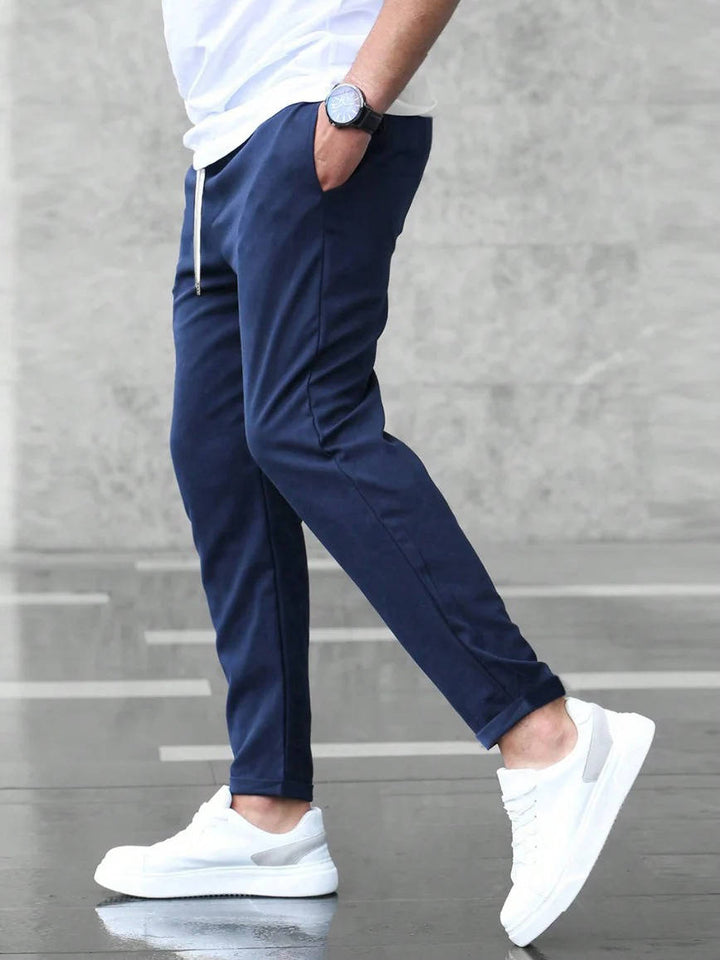 Men's Casual Slim Fit Drawstring Trousers
