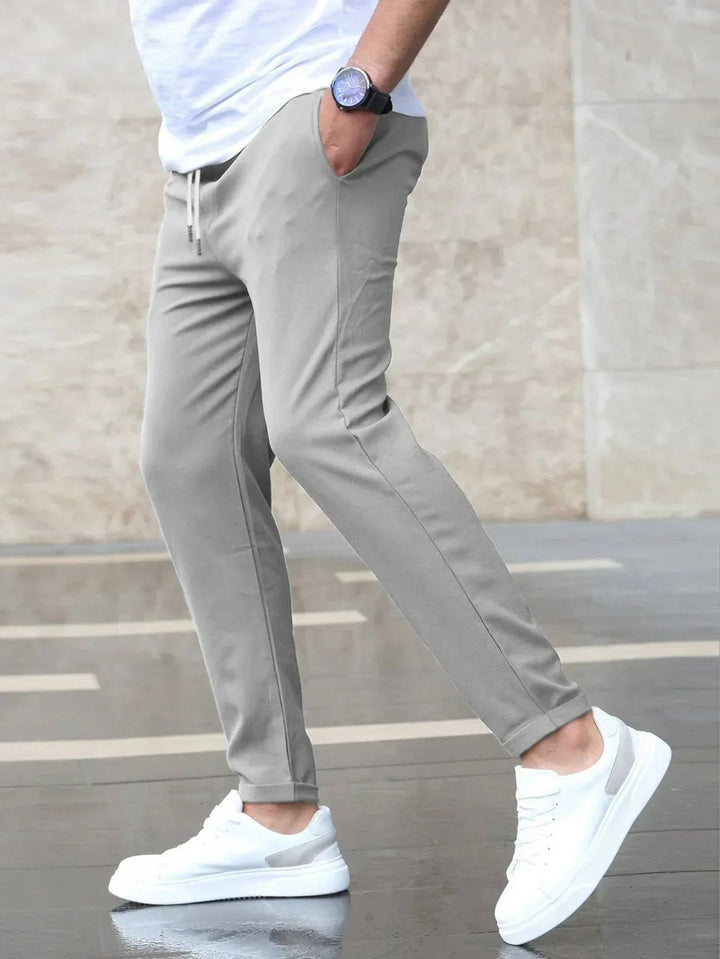 Men's Casual Slim Fit Drawstring Trousers