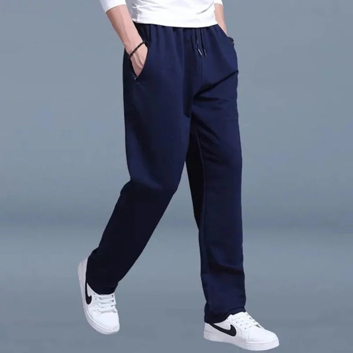 Men's Moisture-Wicking Cotton Polyester Sweatpants with Side Pockets Dark blue