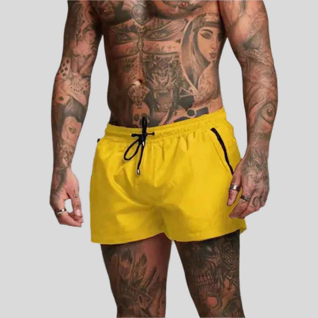 Ryan | Stylish Men's Swim Trunks Bright Yellow