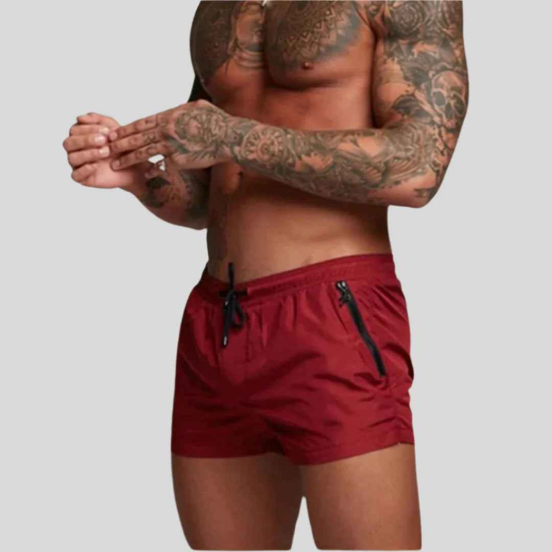 Ryan | Stylish Men's Swim Trunks Burgundy
