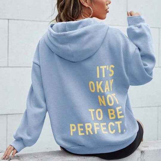 Women's Oversized Hoodie – Soft Cotton Blend – Long Sleeve Casual Wear Blue