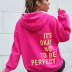 Women's Oversized Hoodie – Soft Cotton Blend – Long Sleeve Casual Wear Pink