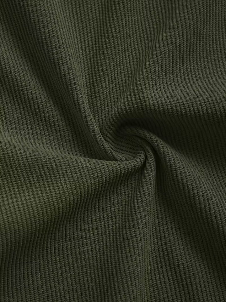 Men's Casual Corduroy Button-Up Shirt