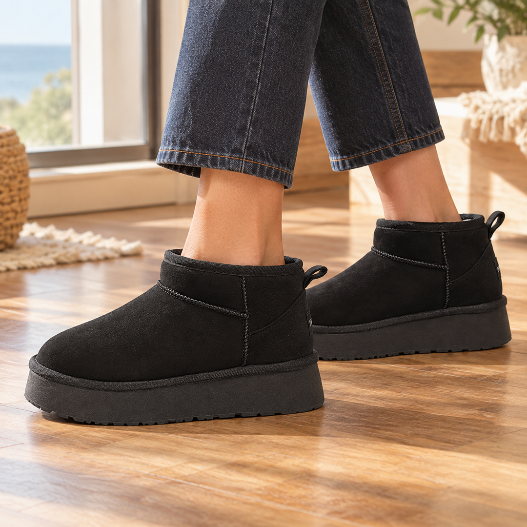 Women's Platform Ankle Boots Black