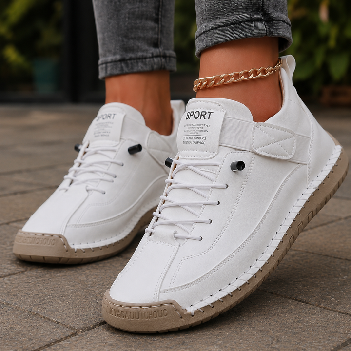 Women's Lace-Up Sneakers White