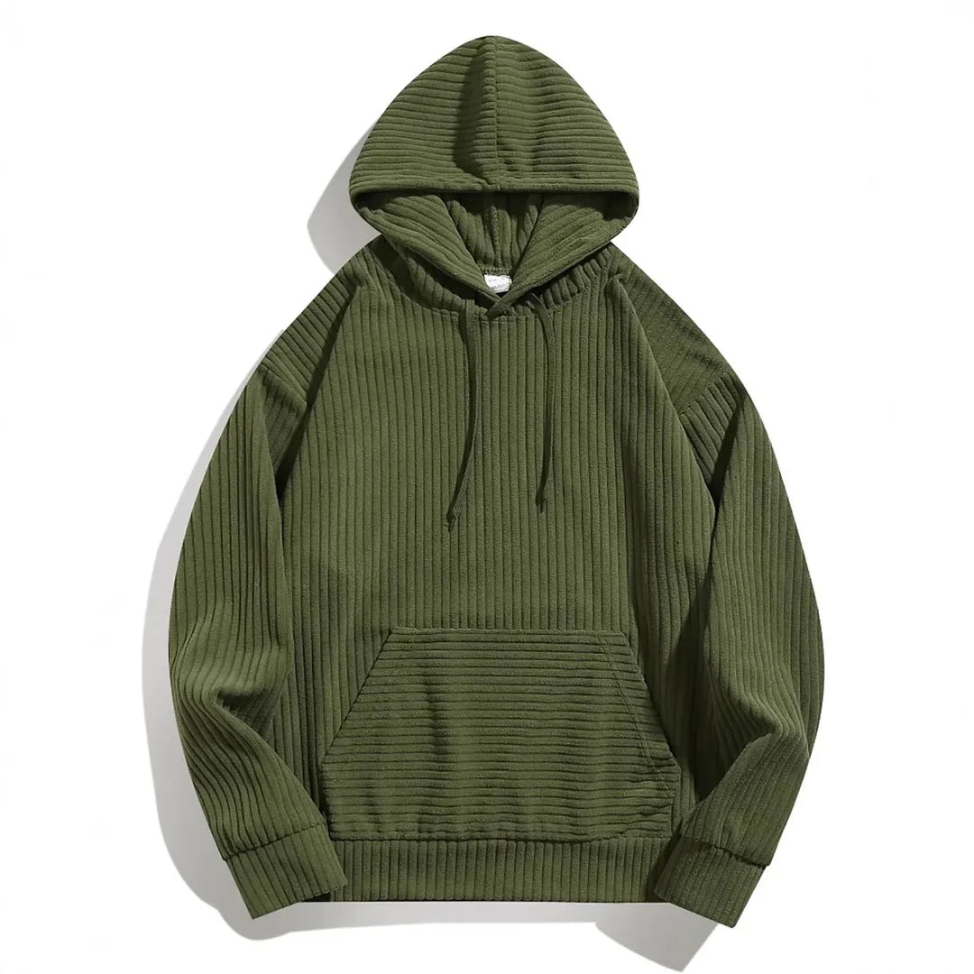 Men's Corduroy Hoodie Green