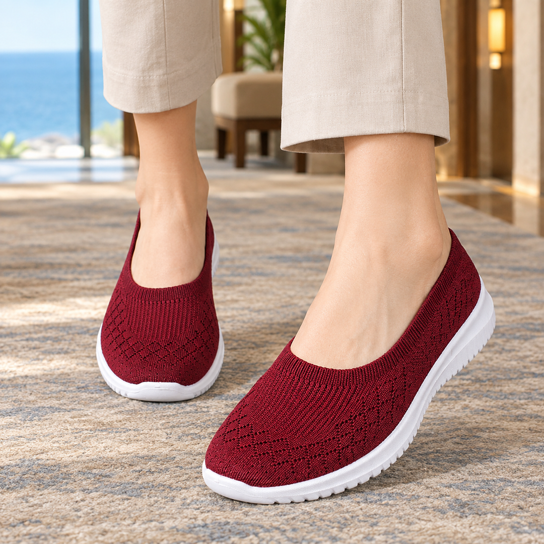 Women's Slip-On Casual Sneakers Red