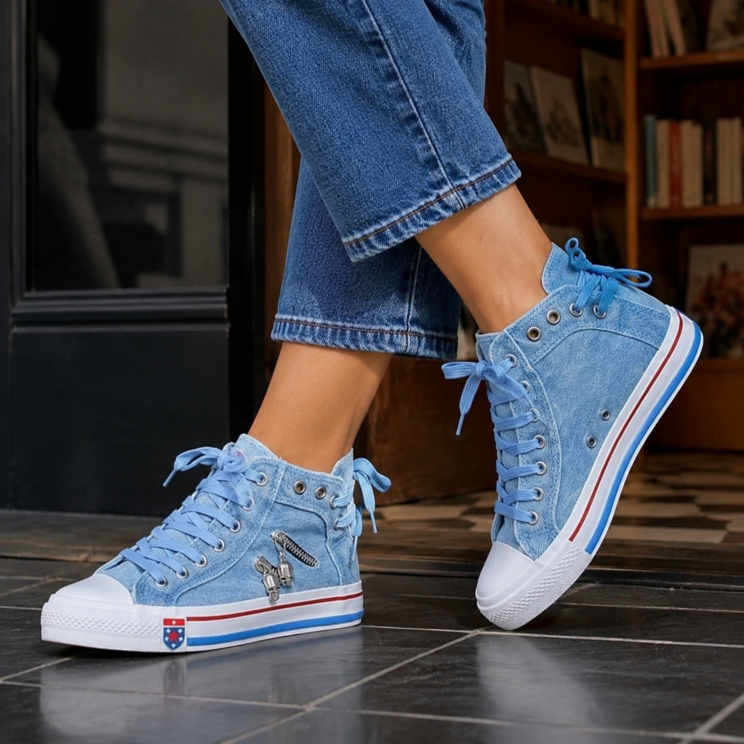 Women's Orthopedic Sneakers for Comfort and Support Denim Blue