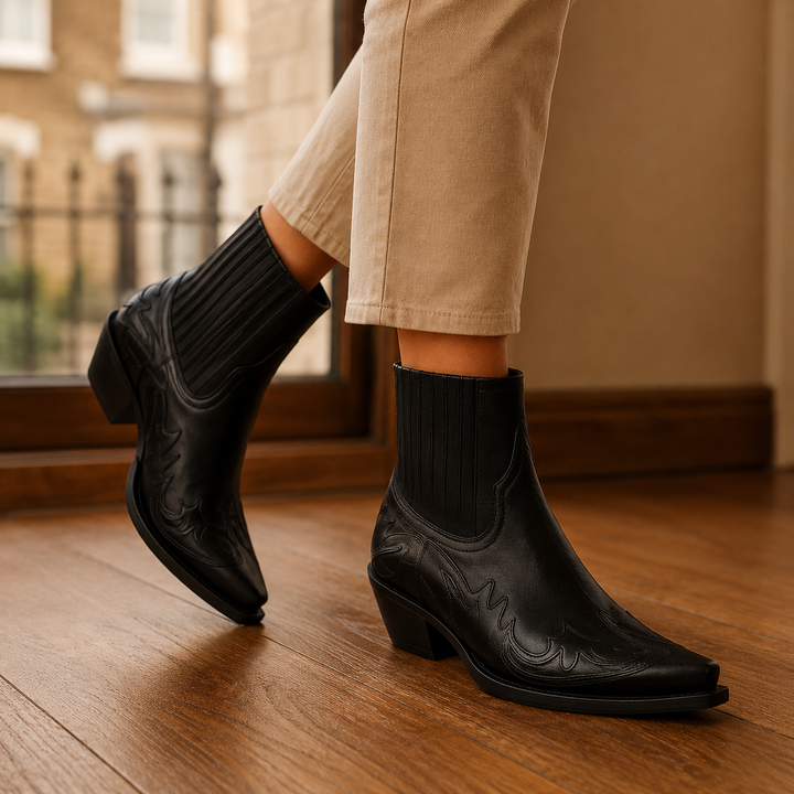 Women's Western Style Boots Black