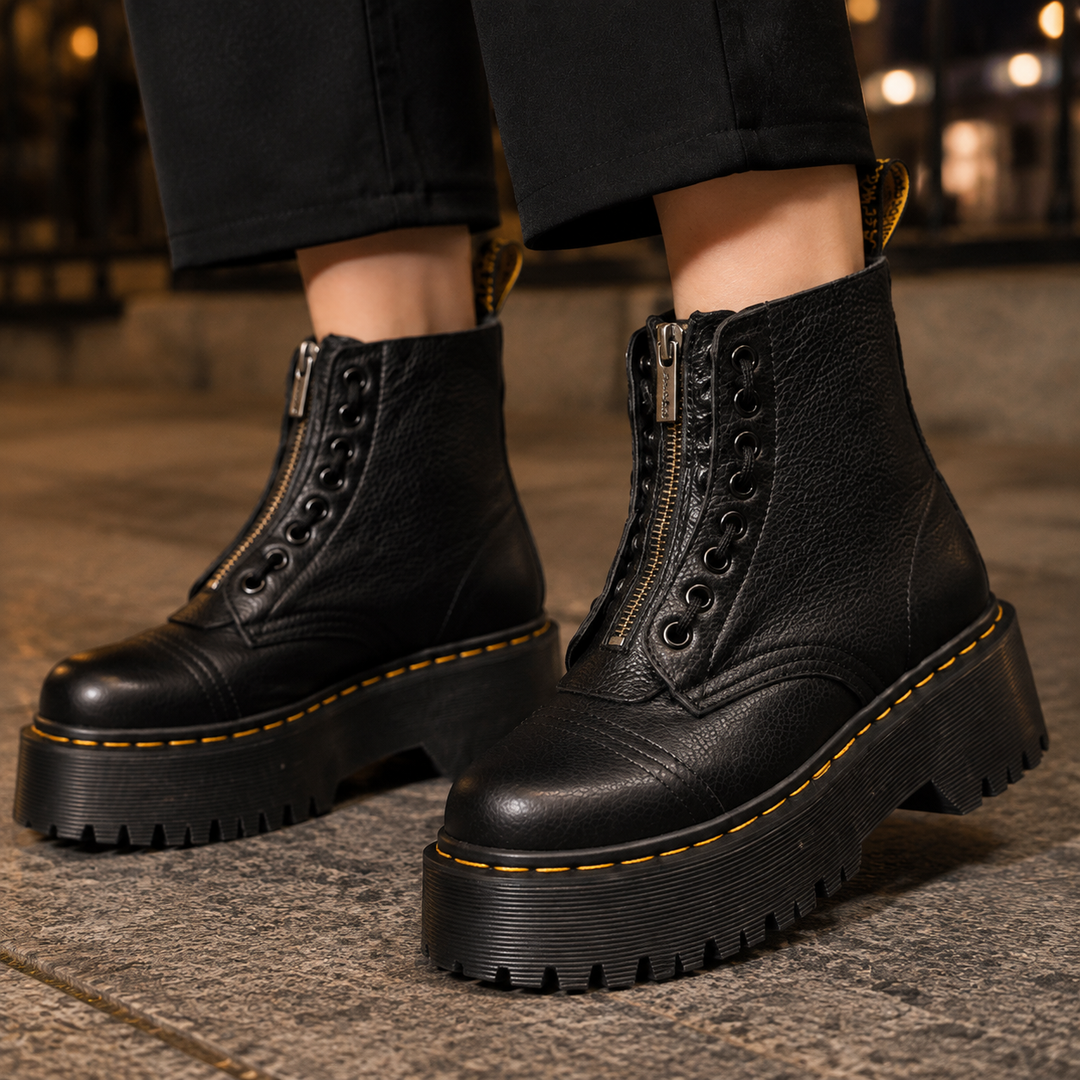 Women's Platform Ankle Boots Black