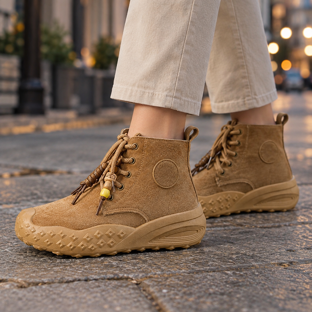 Women's Platform Ankle Boots Yellow