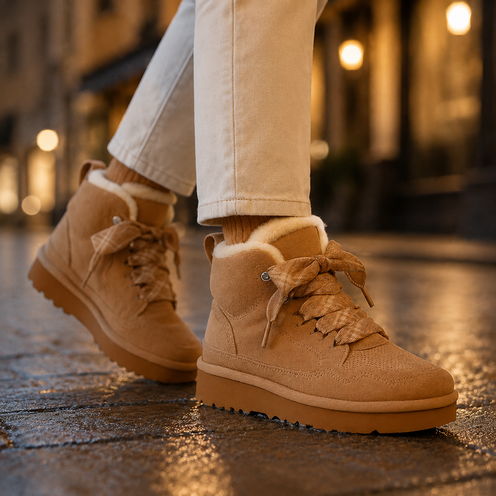 Women's Orthopedic Ankle Boots Camel Brown