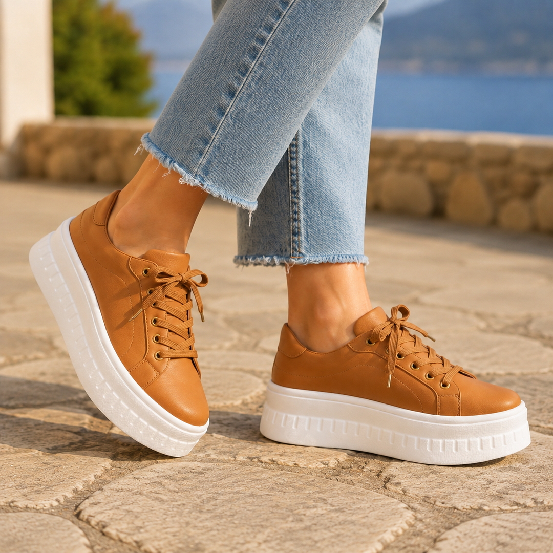 Women's Orthopedic Sneakers for Comfort and Support Brown