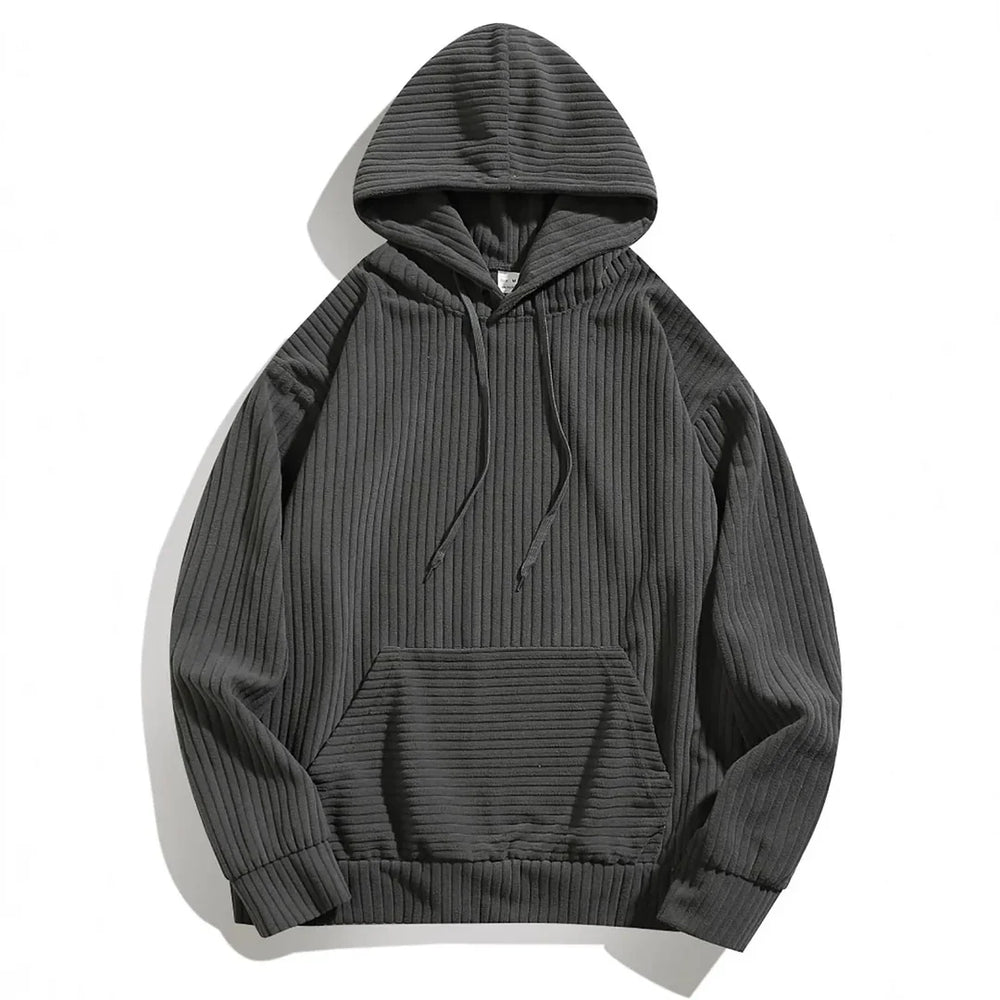 Men's Corduroy Hoodie Gray