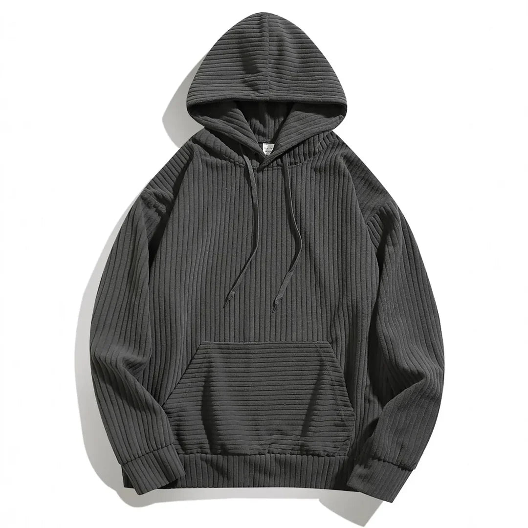 Men's Corduroy Hoodie Gray