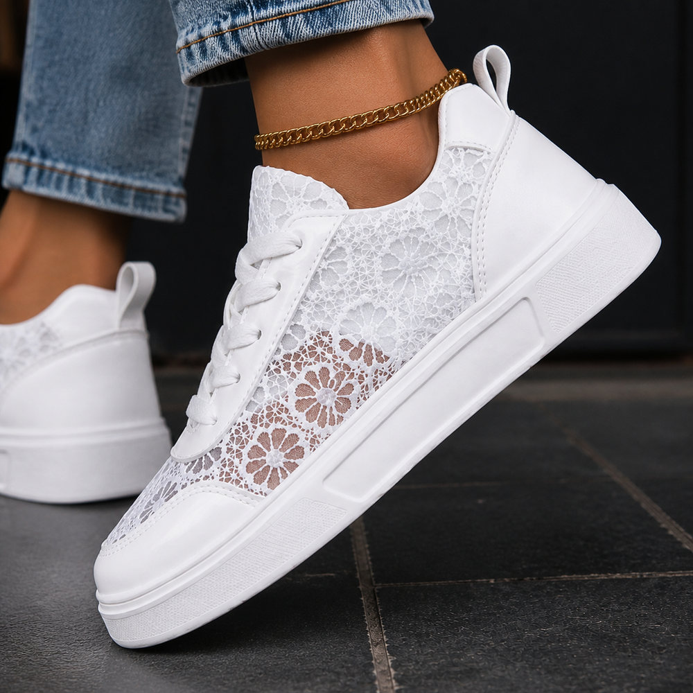 Women's Floral Lace Sneakers