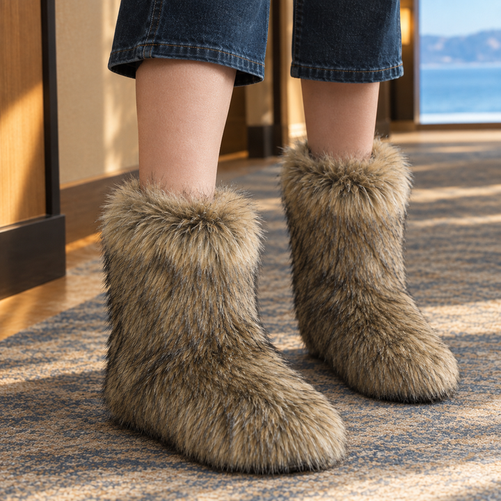 Women's Plush Ankle Boots