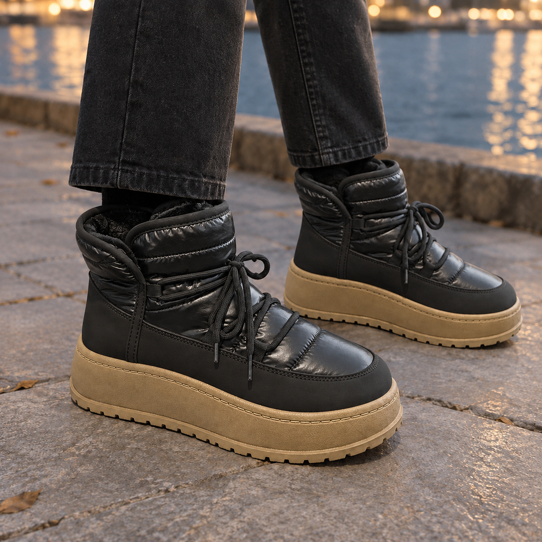 Women's Platform Ankle Boots Black