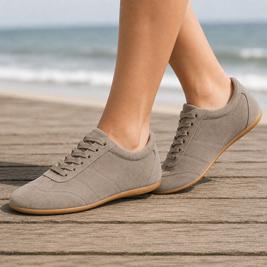 Women's Suede Casual Sneakers Khaki