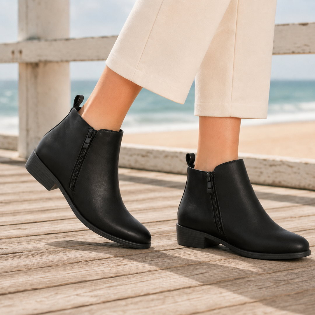 Women's Orthopedic Ankle Boots for Comfort and Support Black