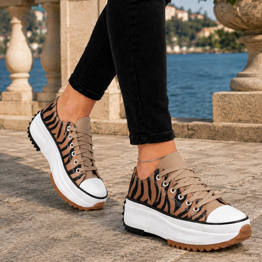 Women's Platform Sneakers Zebra