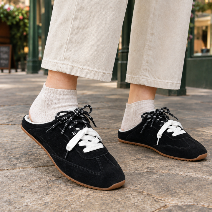 Women's Backless Sneakers Black