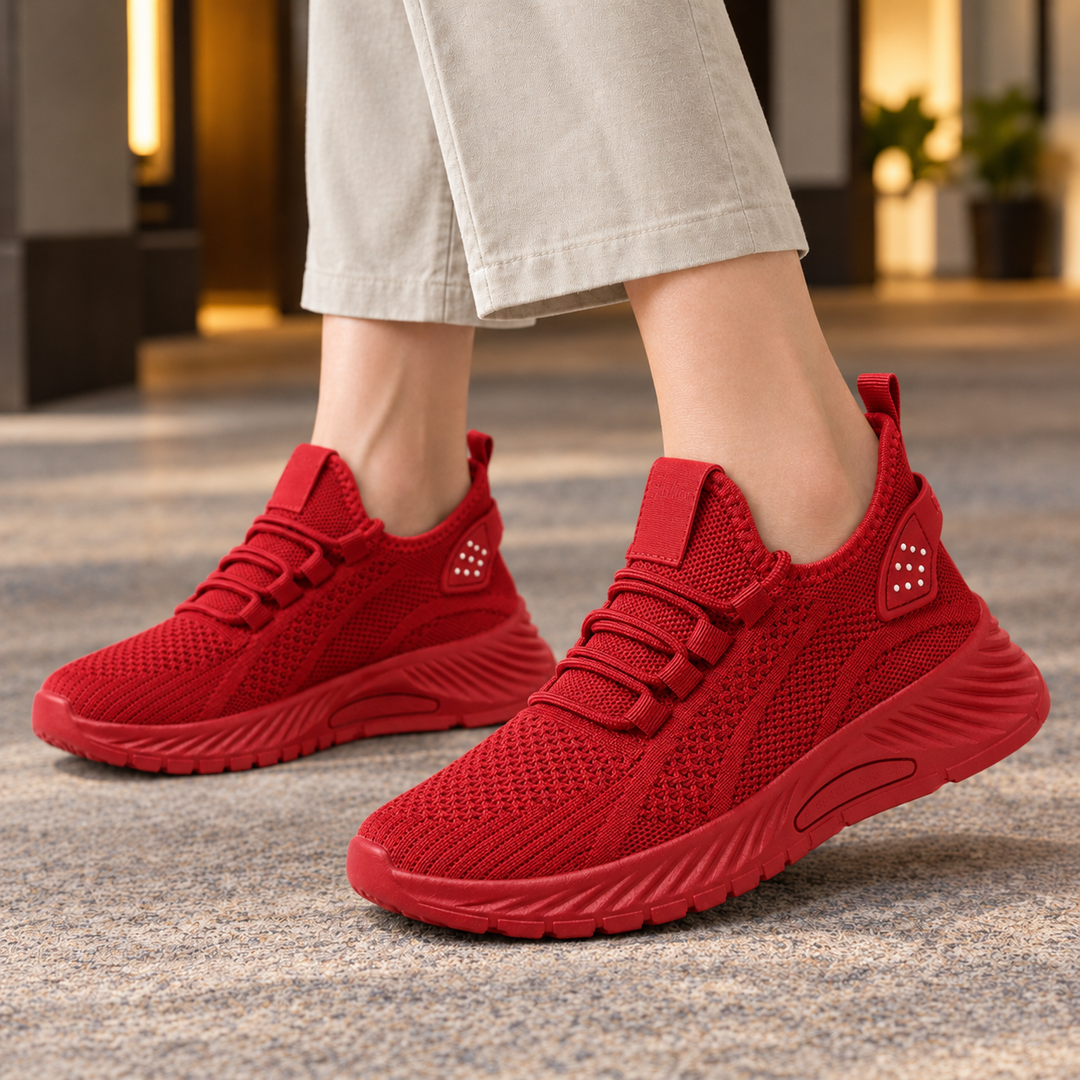 Women's Breathable Sneakers Red