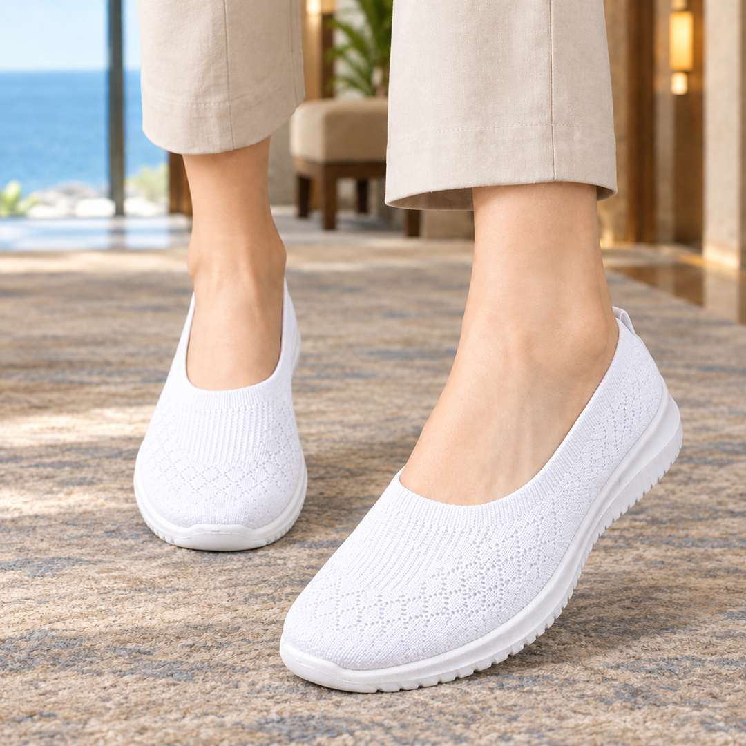 Women's Slip-On Casual Sneakers White
