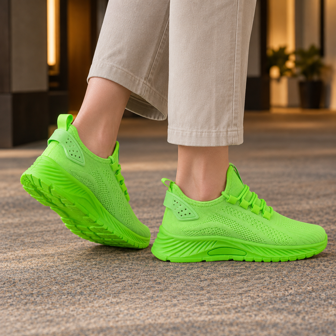 Women's Breathable Sneakers Fluorescent Green