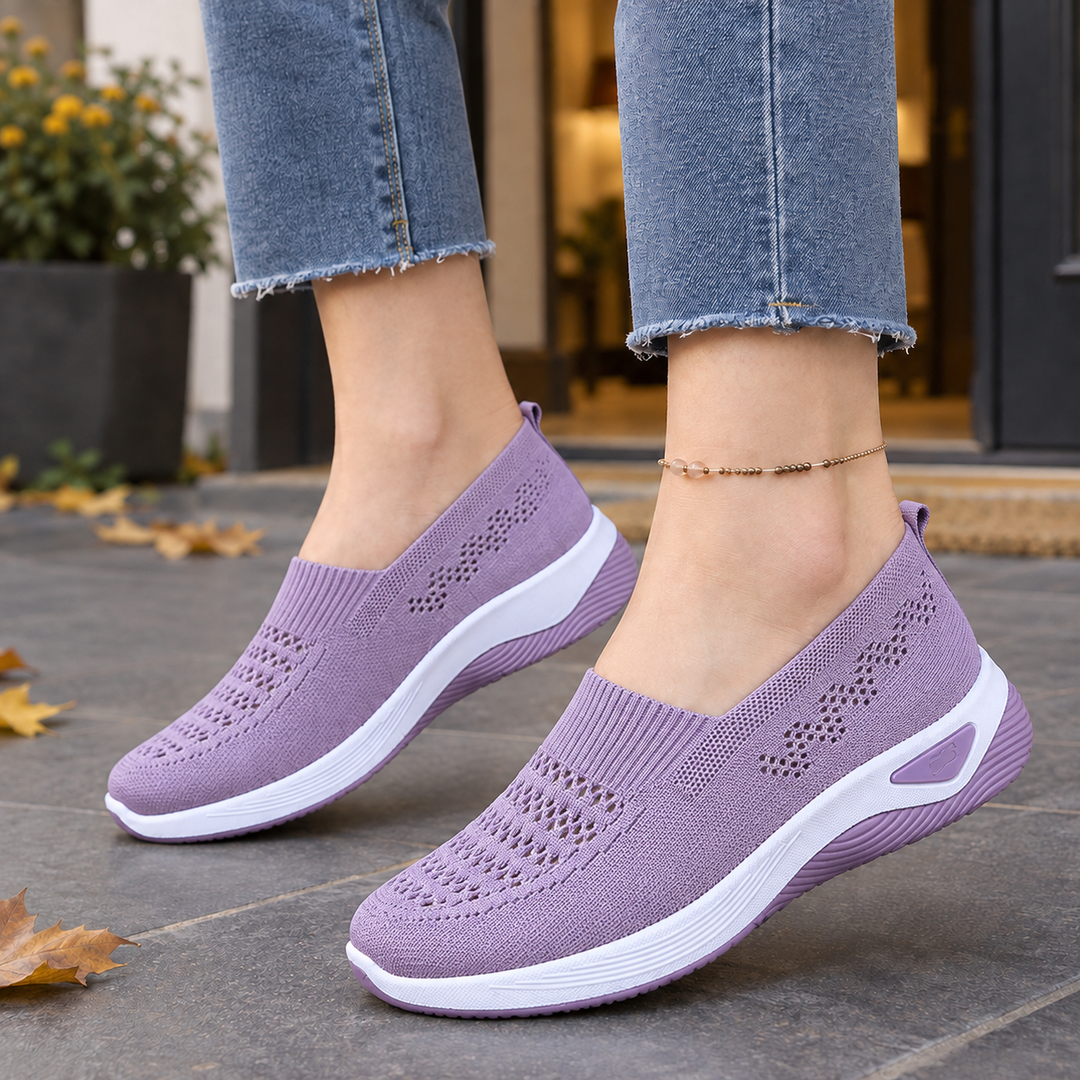 Women's Slip-On Casual Sneakers Light Purple