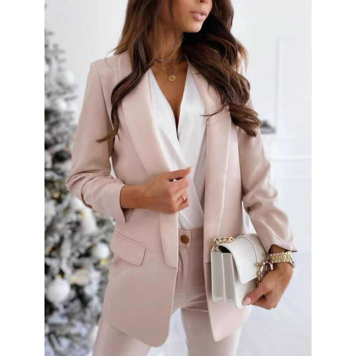 Women's Chic Open Blazer Khaki 1